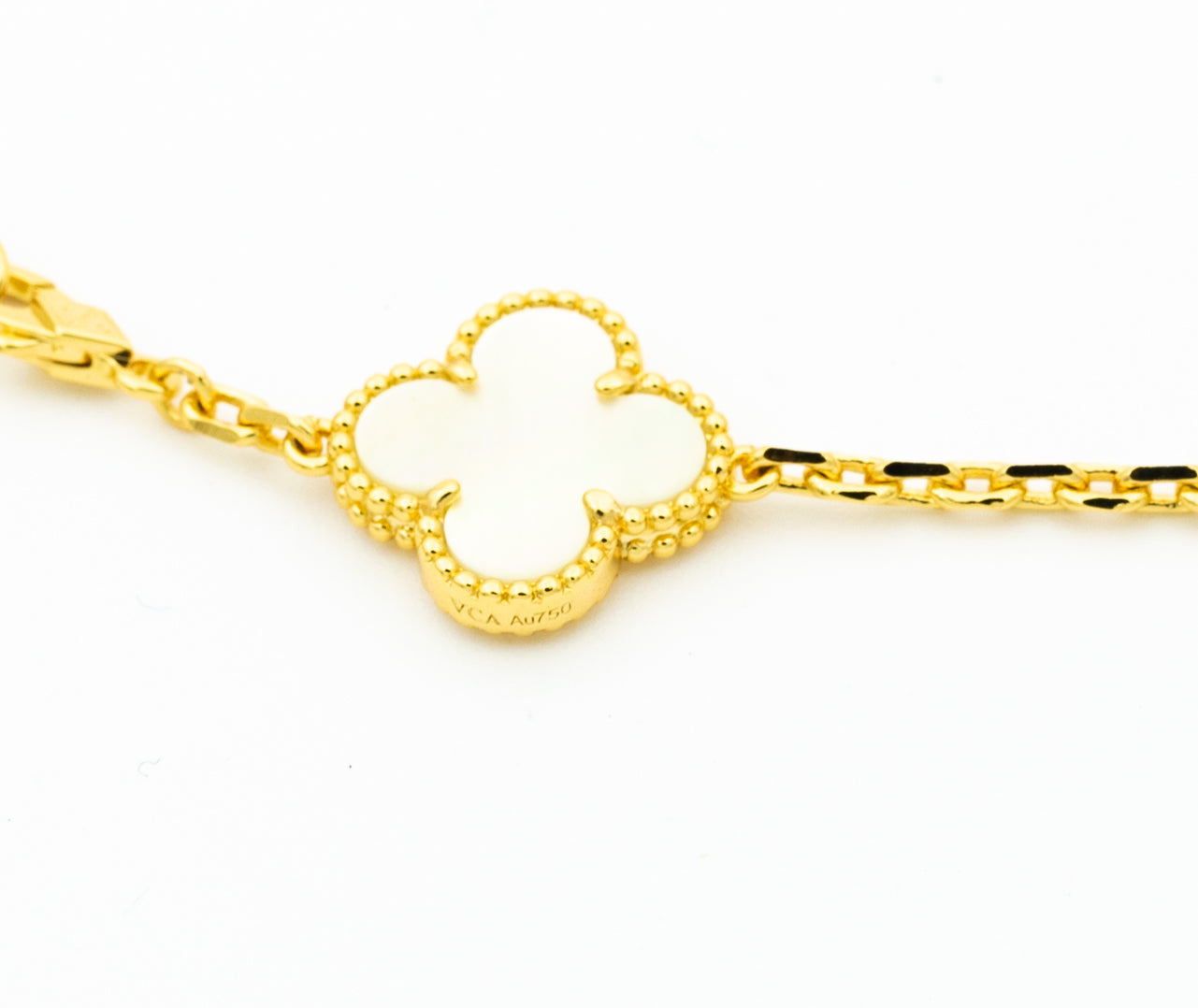 [Glitter Jewelry]CLOVER BRACELET 5 MOTIFS ONYX MOP