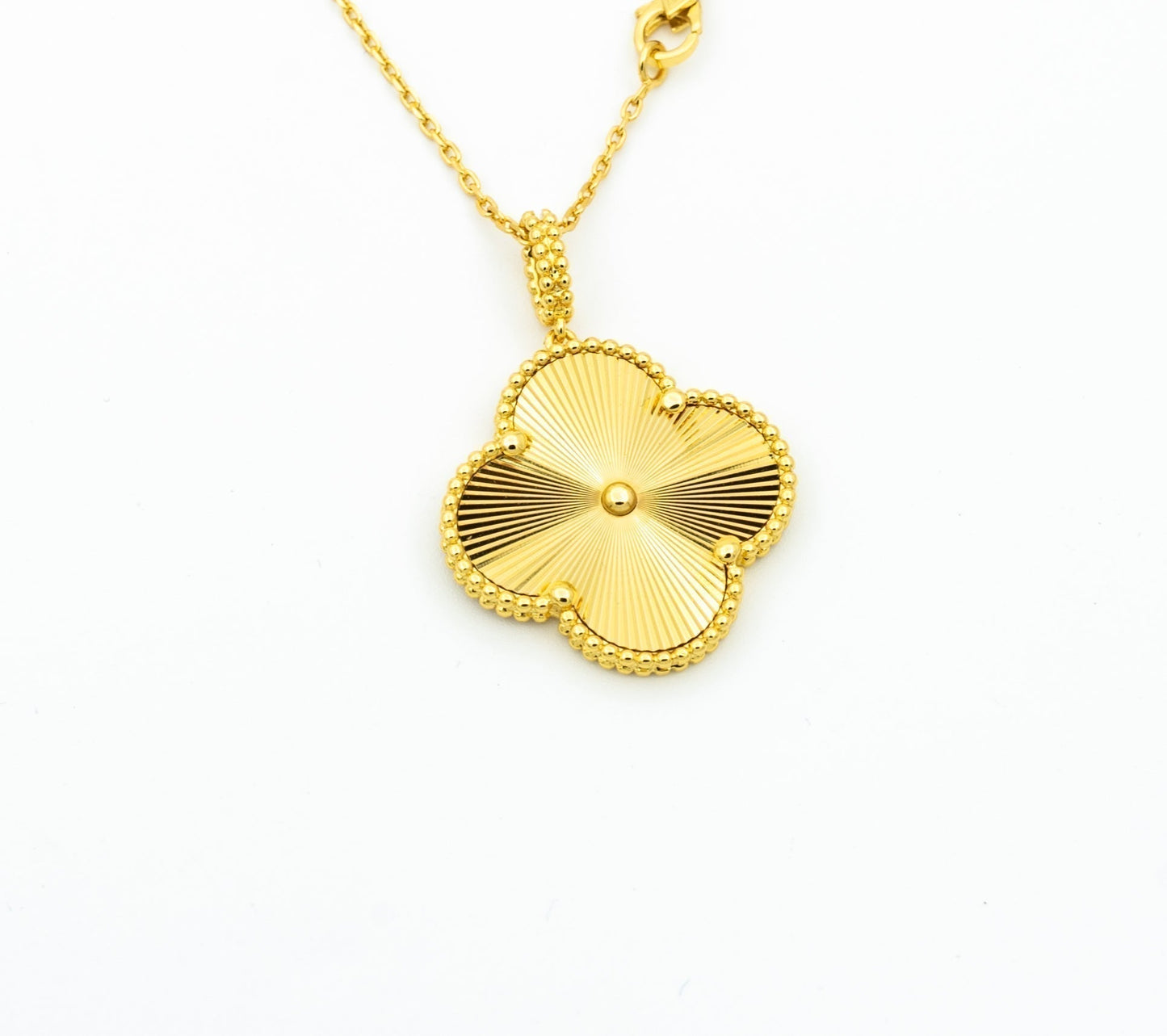 [Glitter Jewelry]CLOVER 25MM PEDANT NECKLACE GOLD