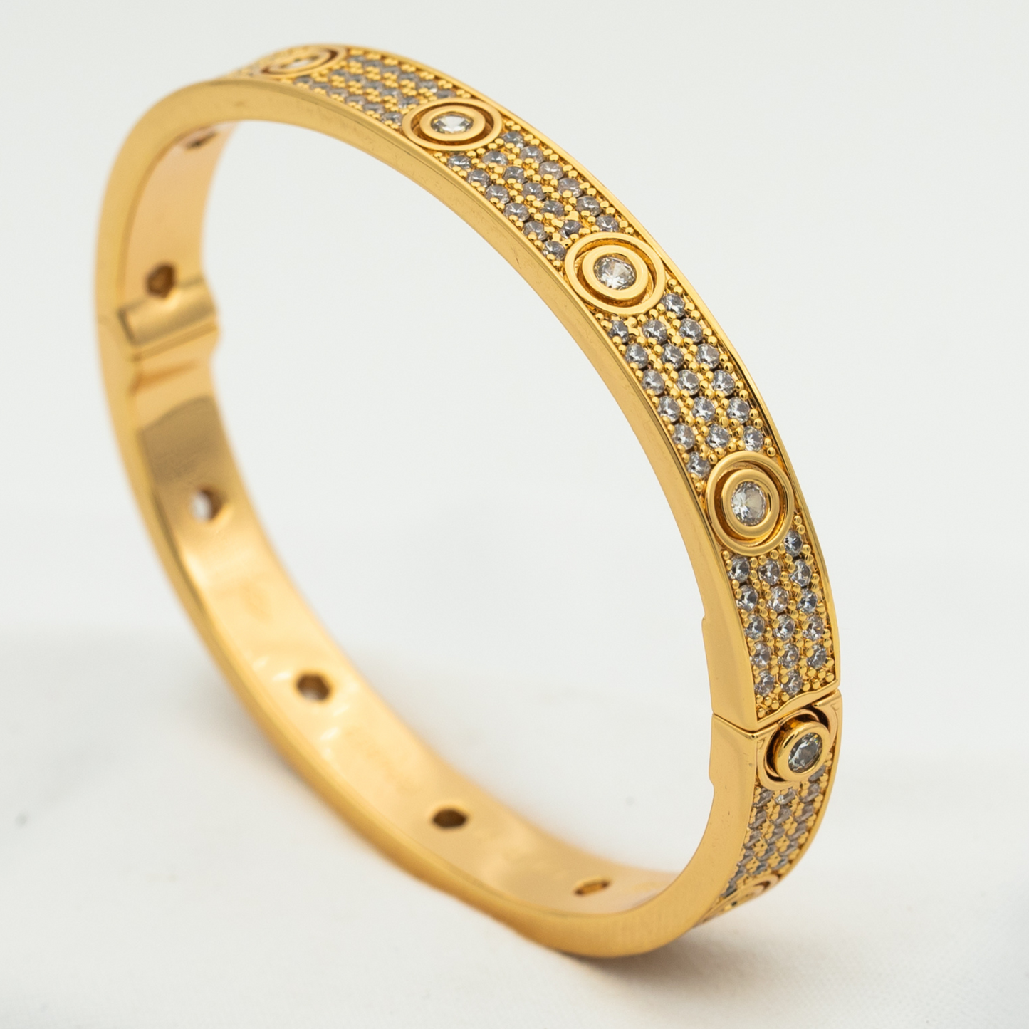 [Glitter Jewelry]LOVE BRACELET 6.1MM DIAMOND-PAVED 10 BIG DIAMONDS