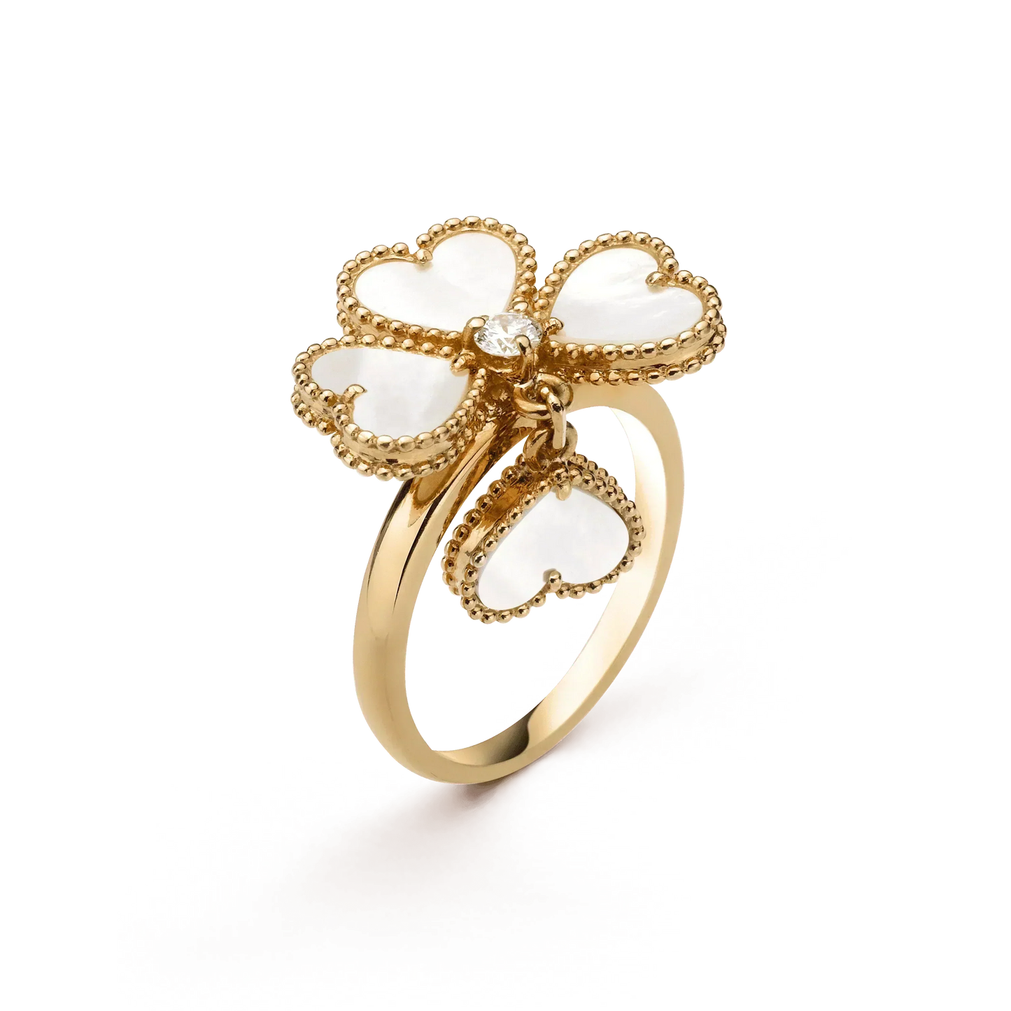 [Glitter Jewelry]SWEET CLOVER WHITE MOP RING