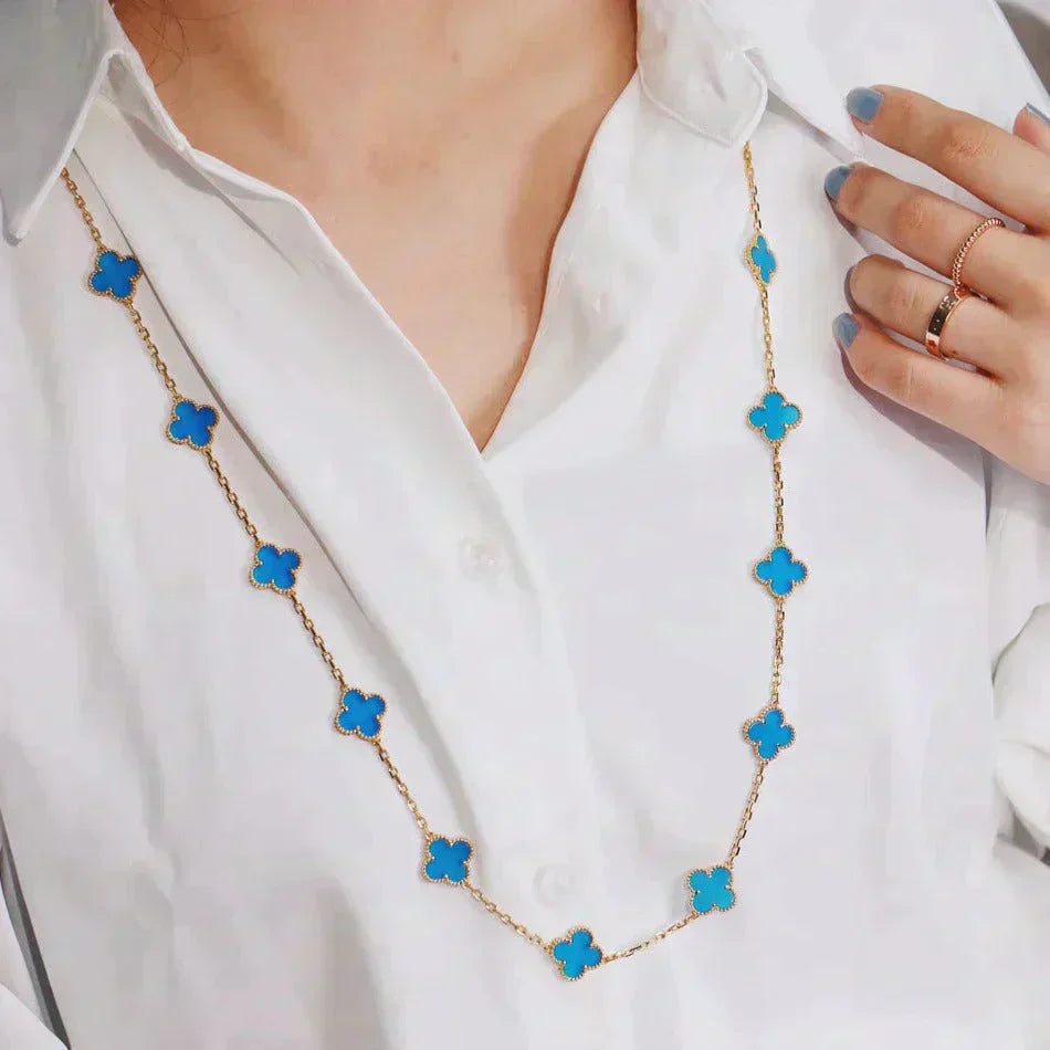 [Glitter Jewelry]CLOVER 20 MOTIFS TURQUOISE GOLD