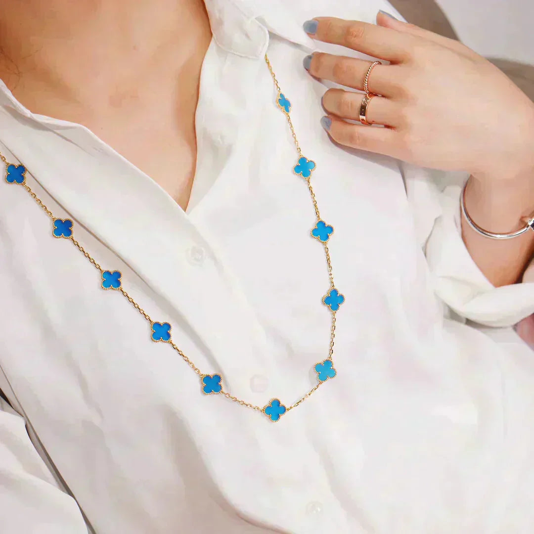 [Glitter Jewelry]CLOVER 20 MOTIFS TURQUOISE GOLD