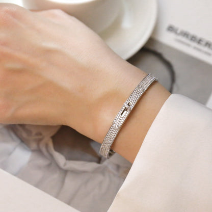 [Glitter Jewelry]KELLY BRACELET DIAMOND PAVED