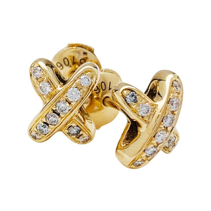 [Glitter Jewelry]JEUX DE GOLD DIAMOND EARRINGS