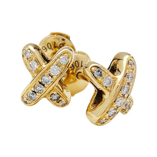 [Glitter Jewelry]JEUX DE GOLD DIAMOND EARRINGS