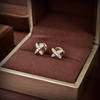 [Glitter Jewelry]JEUX DE GOLD DIAMOND EARRINGS