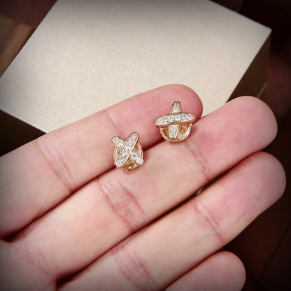 [Glitter Jewelry]JEUX DE GOLD DIAMOND EARRINGS