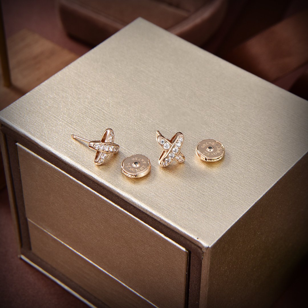 [Glitter Jewelry]JEUX DE GOLD DIAMOND EARRINGS