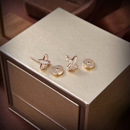 [Glitter Jewelry]JEUX DE GOLD DIAMOND EARRINGS