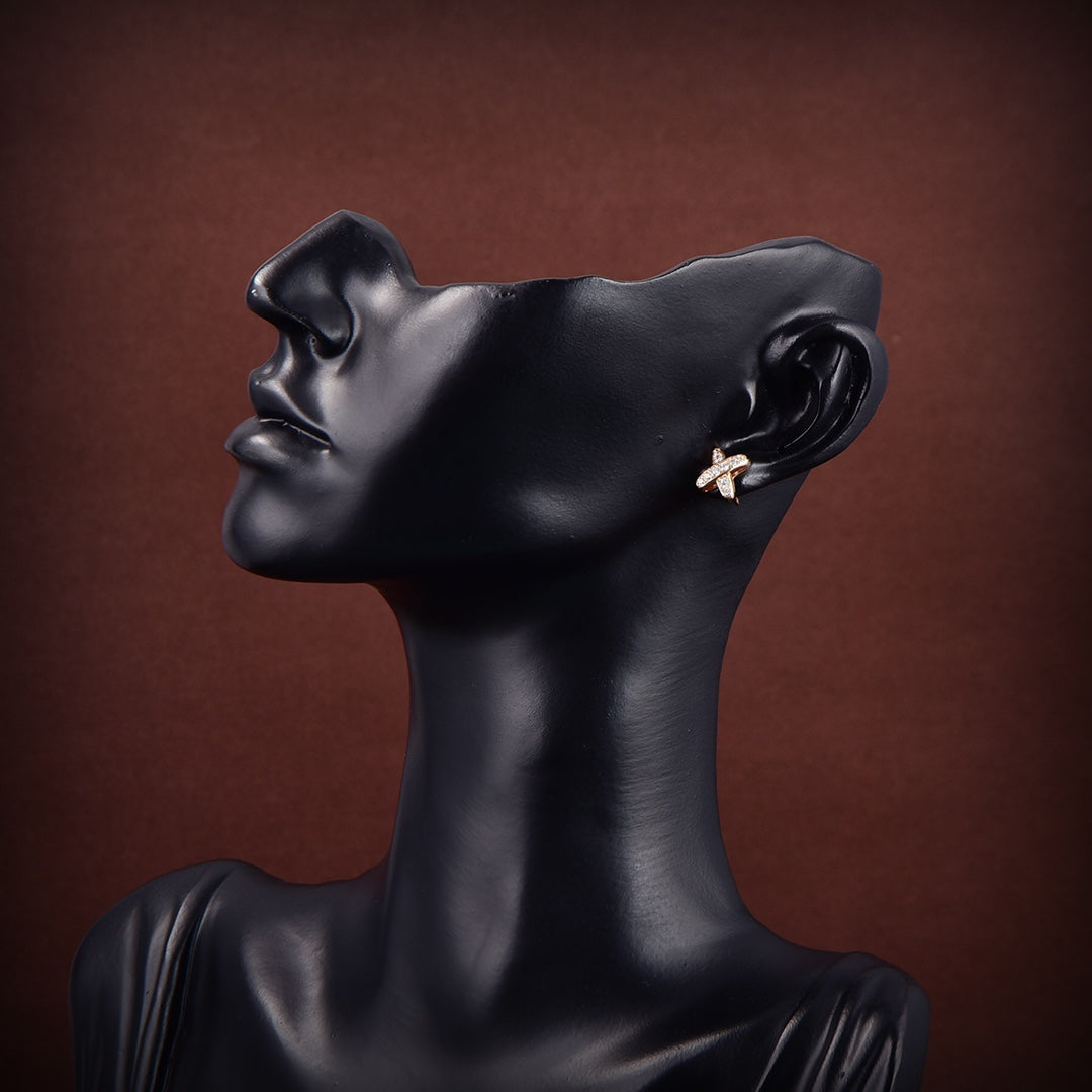 [Glitter Jewelry]JEUX DE GOLD DIAMOND EARRINGS