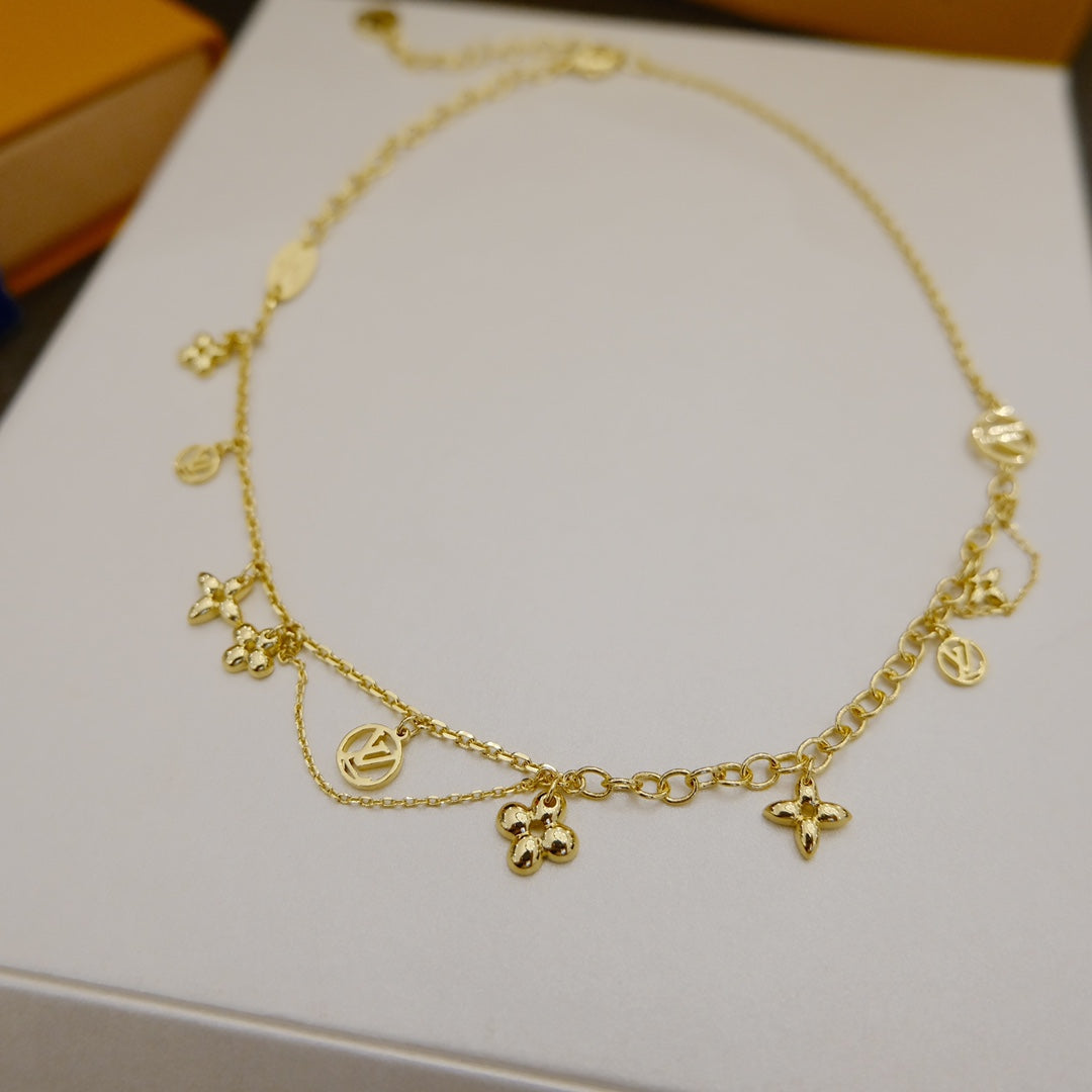 [Glitter Jewelry]BLOOMING SUPPLE NECKLACE BRASS