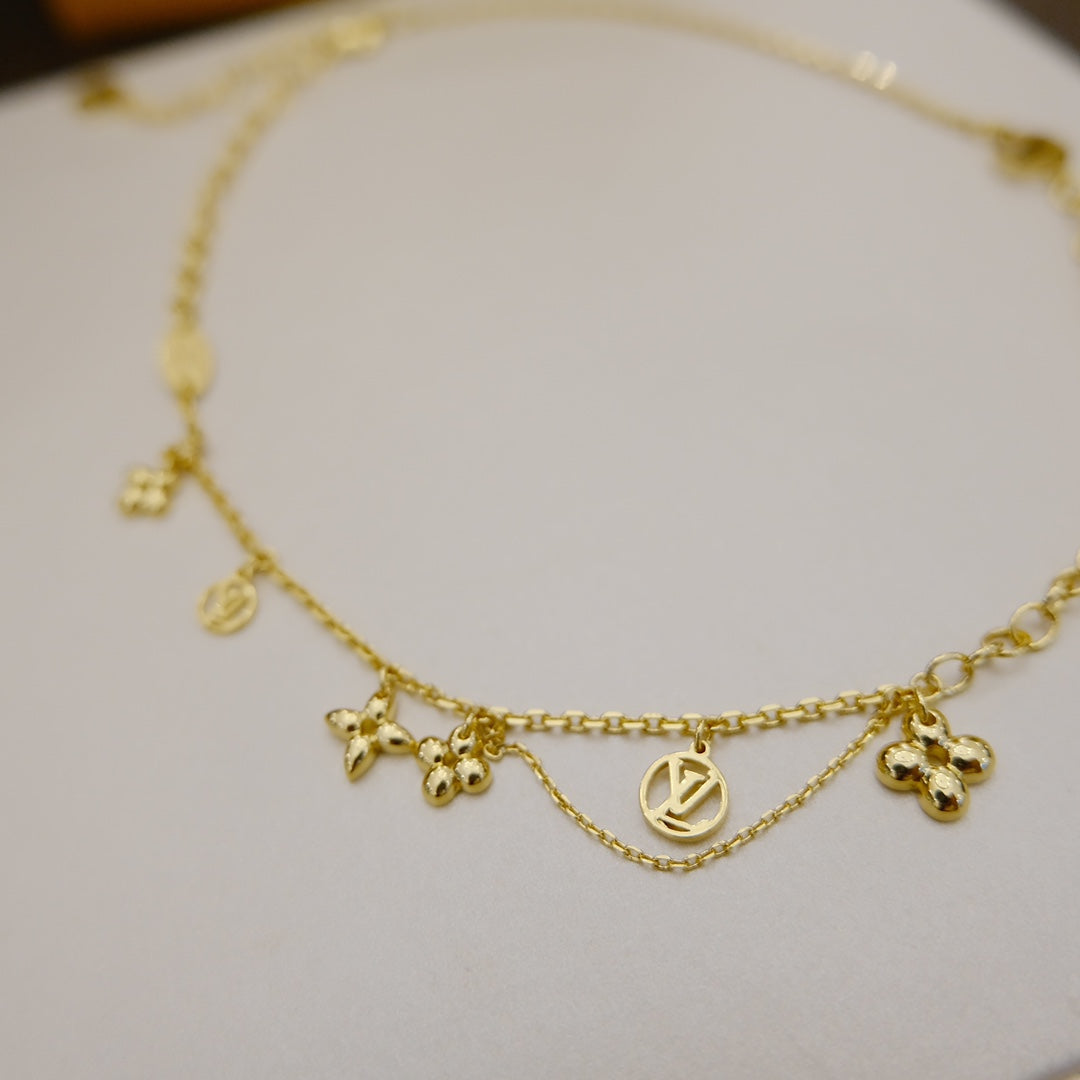 [Glitter Jewelry]BLOOMING SUPPLE NECKLACE BRASS
