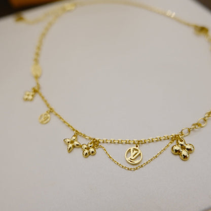 [Glitter Jewelry]BLOOMING SUPPLE NECKLACE BRASS