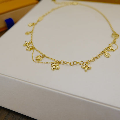 [Glitter Jewelry]BLOOMING SUPPLE NECKLACE BRASS