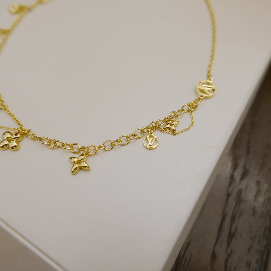 [Glitter Jewelry]BLOOMING SUPPLE NECKLACE BRASS