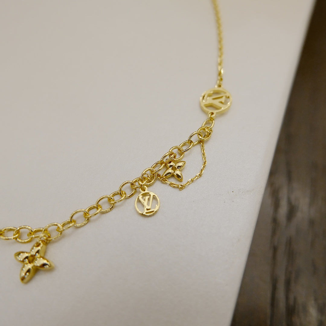 [Glitter Jewelry]BLOOMING SUPPLE NECKLACE BRASS