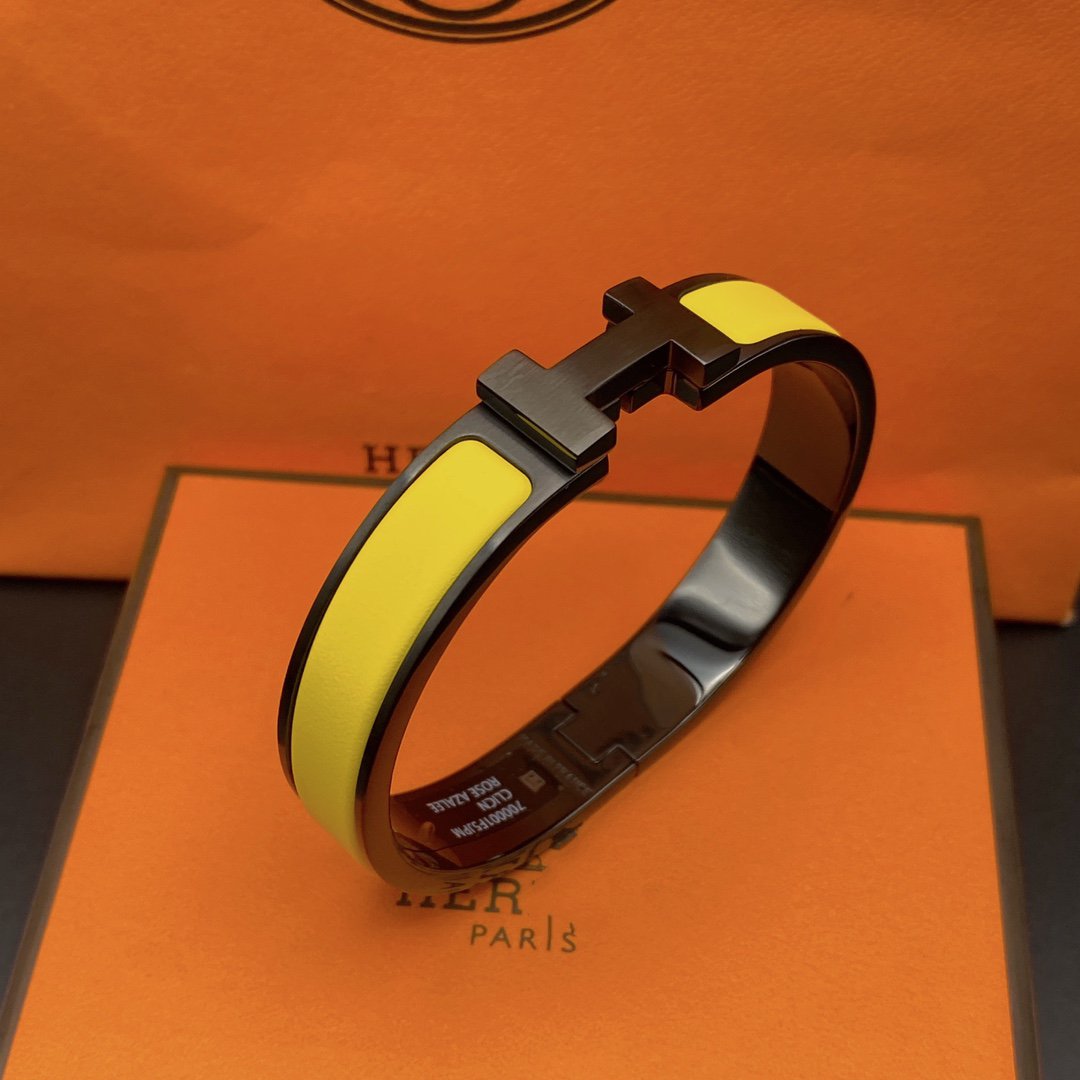 [Glitter Jewelry]CLIC HM SO BLACK YELLOW BRACELET