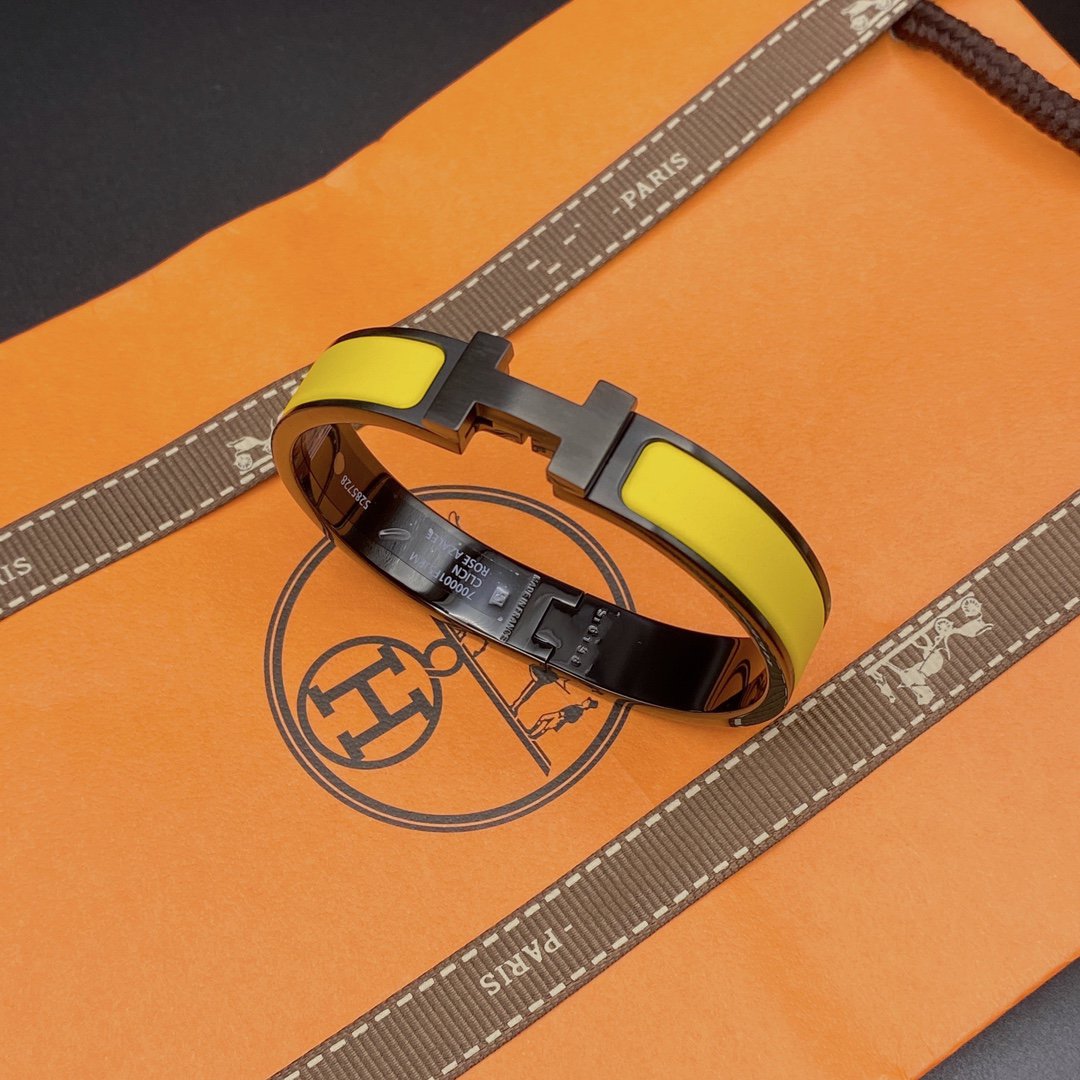[Glitter Jewelry]CLIC HM SO BLACK YELLOW BRACELET