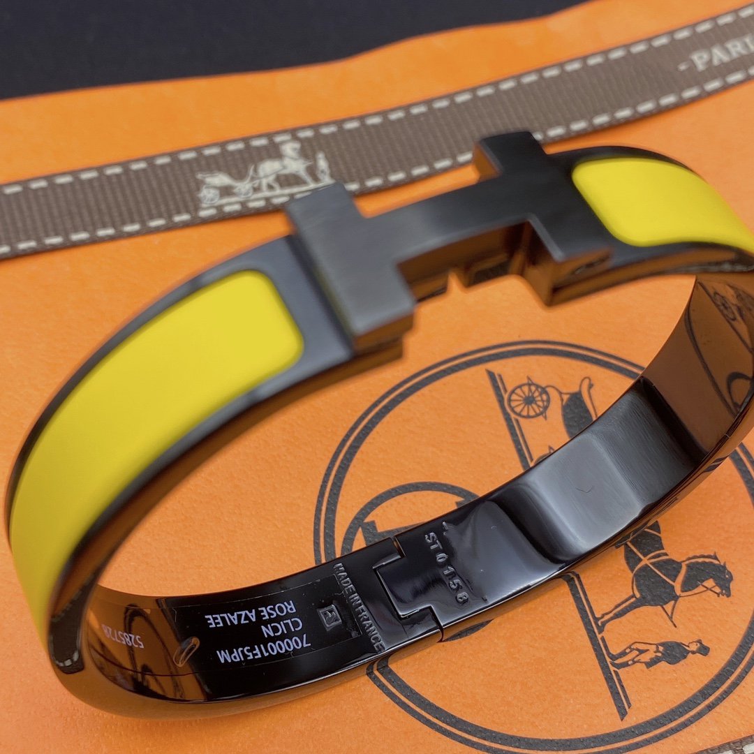 [Glitter Jewelry]CLIC HM SO BLACK YELLOW BRACELET