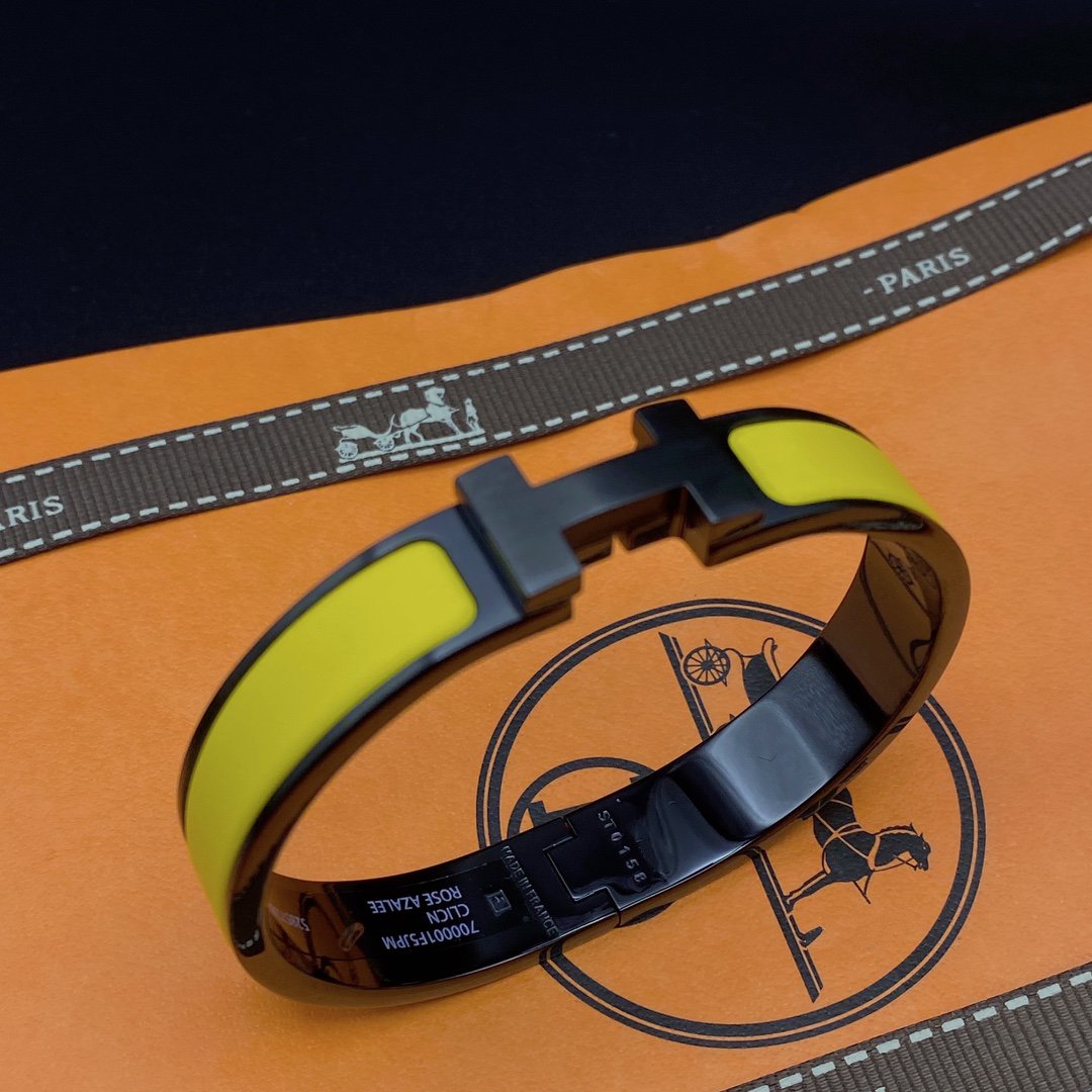 [Glitter Jewelry]CLIC HM SO BLACK YELLOW BRACELET