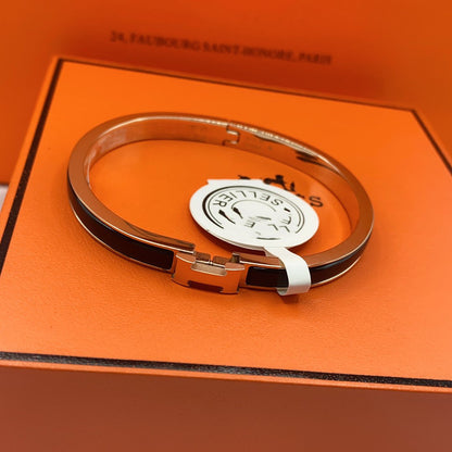 [Glitter Jewelry]CLASSIC HM CLIC BLACK 8MM ENAMEL BRACELET
