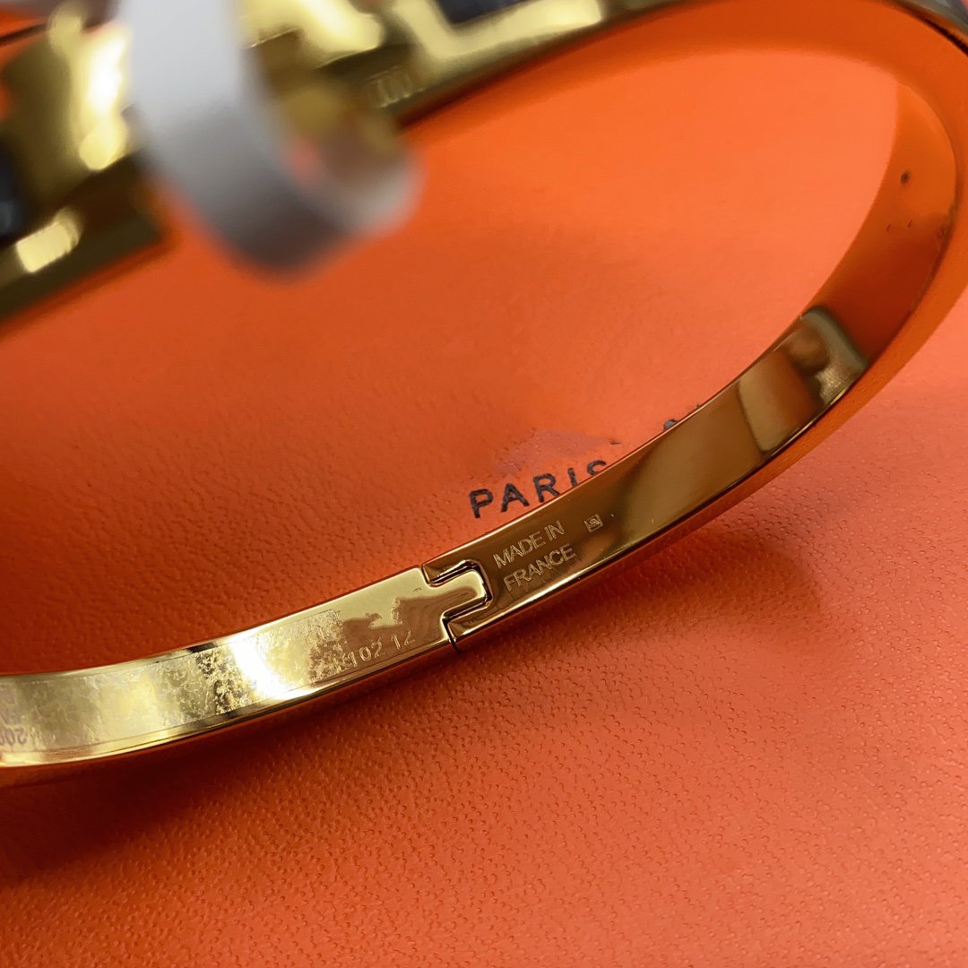 [Glitter Jewelry]CLASSIC HM CLIC BLACK 8MM ENAMEL BRACELET