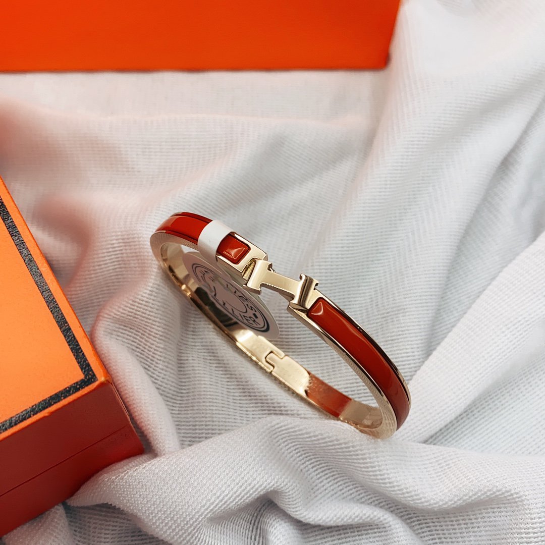 [Glitter Jewelry]CLASSIC HM CLIC RED 8MM ENAMEL BRACELET