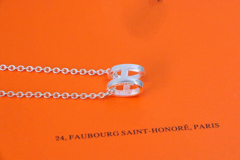 [Glitter Jewelry]HM NECKLACE H LETTER OVAL SERIES