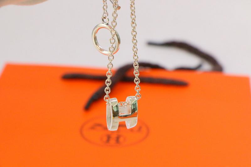[Glitter Jewelry]HM NECKLACE H LETTER OVAL SERIES