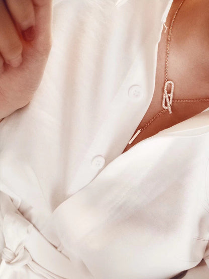 [Glitter Jewelry]HM FIRE PIG NOSE NECKLACE TRENDY STREET