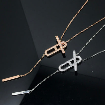 [Glitter Jewelry]HM NECKLACE PLATINUM ROSE GOLD DIAMOND