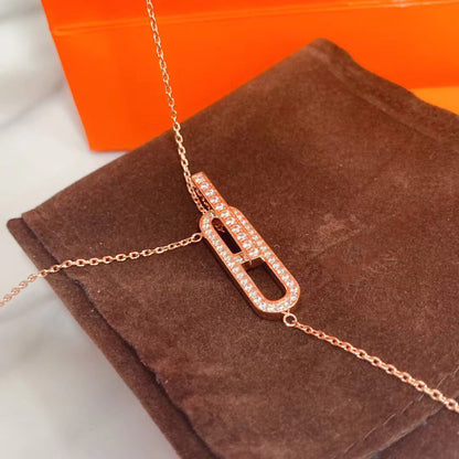 [Glitter Jewelry]HM NECKLACE PLATINUM ROSE GOLD DIAMOND