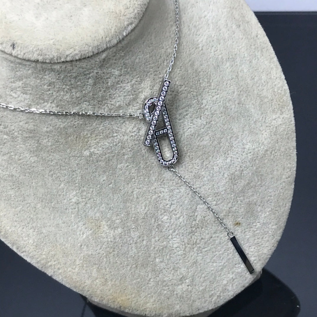 [Glitter Jewelry]HM NECKLACE PLATINUM ROSE GOLD DIAMOND