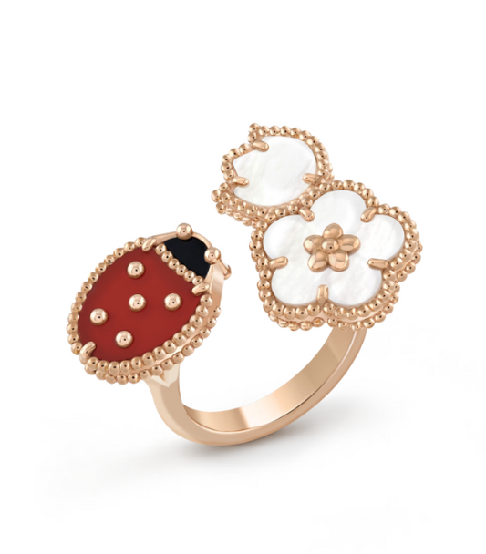 [Glitter Jewelry]LUCKY 3 MOTIF ROSE GOLD RING