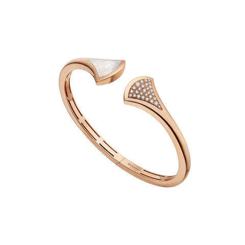 [Glitter Jewelry]DREAM BRACELET OPEN PINK GOLD MOP DIAMOND