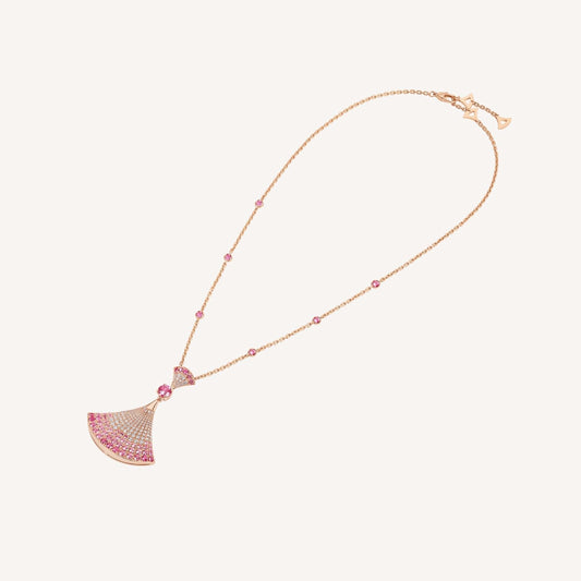 [Glitter Jewelry]DREAM NECKLACK DIAMOND PINK GOLD