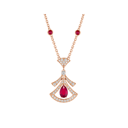 [Glitter Jewelry]DREAM NECKLACE CARNELIAN DIAMOND PINK GOLD