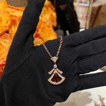 [Glitter Jewelry]DREAM NECKLACE CARNELIAN DIAMOND PINK GOLD