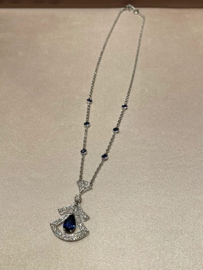 [Glitter Jewelry]DREAM NECKLACE AGATE DIAMOND SILVER