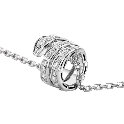 [Glitter Jewelry]SERPENTI  NECKLACE DOUBLE RING DIAMOND