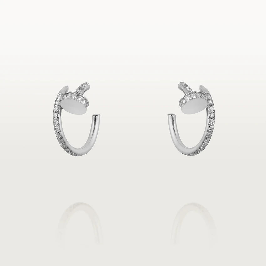 [Glitter Jewelry]JUSTE EARRINGS 12.75MM SILVER DIAMOND