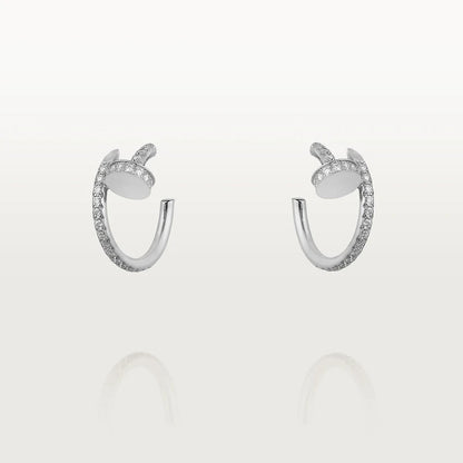 [Glitter Jewelry]JUSTE EARRINGS 12.75MM SILVER DIAMOND