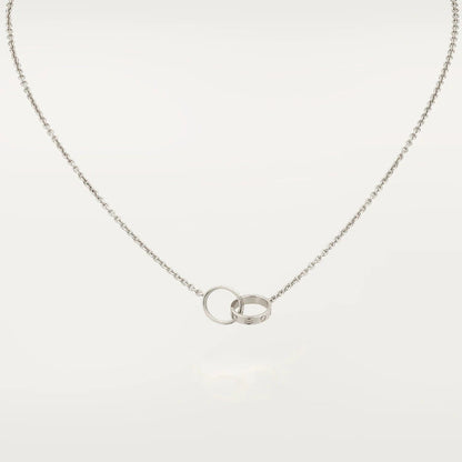 [Glitter Jewelry]LOVE NECKLACE PINK GOLD AND SILVER