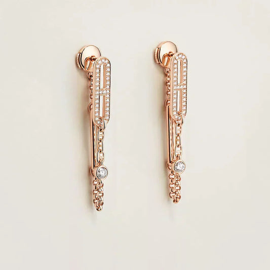 [Glitter Jewelry]CHAINE CHAOS DIAMOND DROP EARRINGS