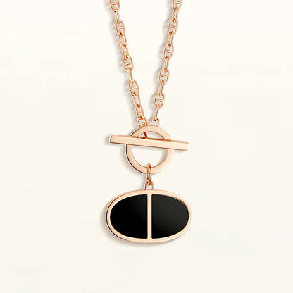 [Glitter Jewelry]CHAINE VERSO BLACK CERAMIC NECKLACE