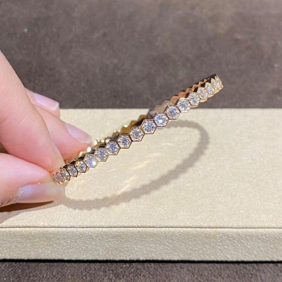 [Glitter Jewelry]BEE LOVE GOLD BRACELET FULL DIAMOND