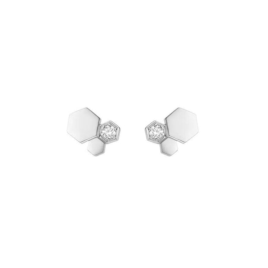[Glitter Jewelry]BEE LOVE SILVER DIAMOND EARRINGS