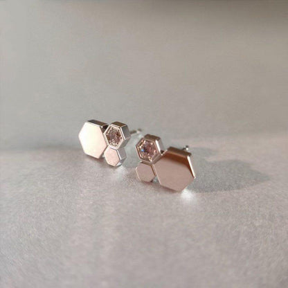 [Glitter Jewelry]BEE LOVE SILVER DIAMOND EARRINGS