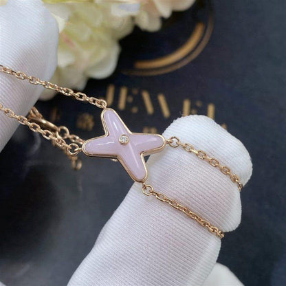 [Glitter Jewelry]JEUX BRACELET PINK MOP PINK GOLD 1 DIAMOND