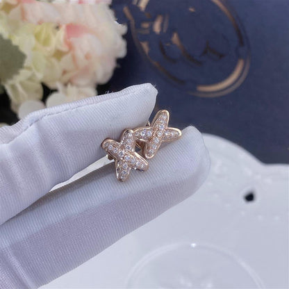 [Glitter Jewelry]JEUX DE PINK GOLD DIAMOND EARRINGS